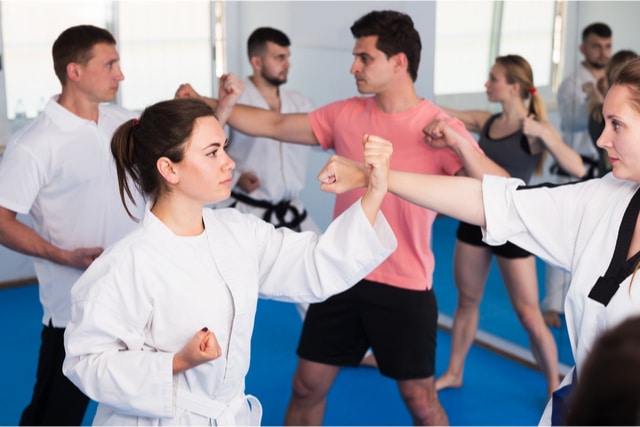 What's a Sponsor - A group is taking karate lessons. In recovery it is recommended you find hobbies to keep yourself busy.